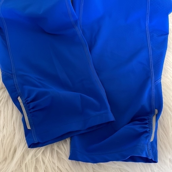 Athleta Leggings Capri Crop Pants Dobby Be Free Blue Athleisure Active Sz Small - Picture 6 of 10
